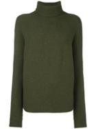 Christian Wijnants Turtleneck Jumper, Women's, Size: Medium, Green, Virgin Wool