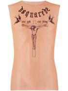Dsquared2 Underwear - Tattoo Cross Print Tank Top - Men - Polyamide/spandex/elastane - M, Nude/neutrals, Polyamide/spandex/elastane