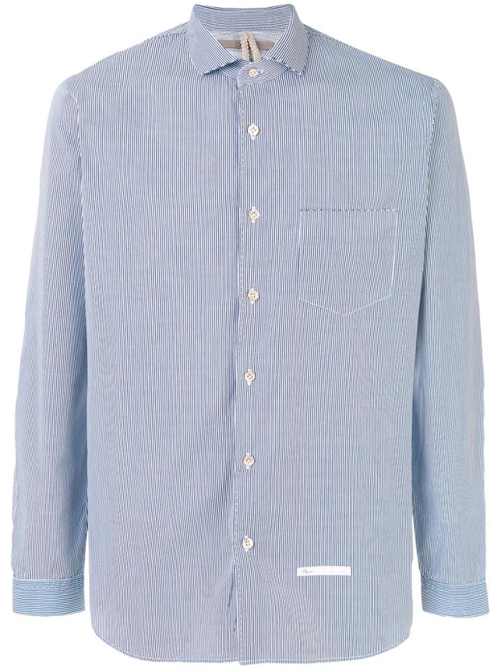 Dnl Fine Stripe Shirt - Blue