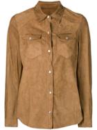 Salvatore Santoro Leather Lined Shirt - Brown