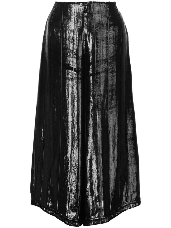 Yigal Azrouel Liquid Velvet Culottes - Black