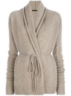 The Row Tie Up Cardigan - Nude & Neutrals