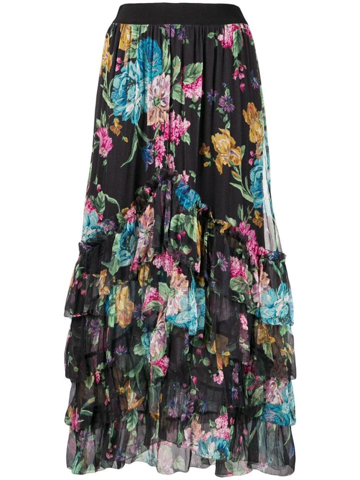 Zimmermann Ninety-six Chevron Frill Skirt - Black