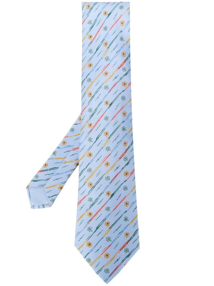 Hermès Pre-owned 2000's Print Tie - Blue