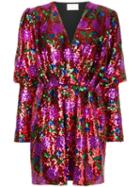Giuseppe Di Morabito V-neck Sequin Dress - Red