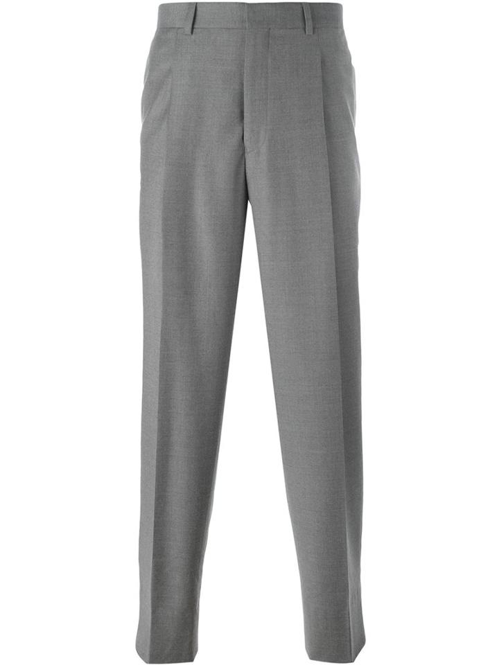 E. Tautz Pleated Trousers With Belt Loop, Men's, Size: 30, Brown, Silk/viscose/wool