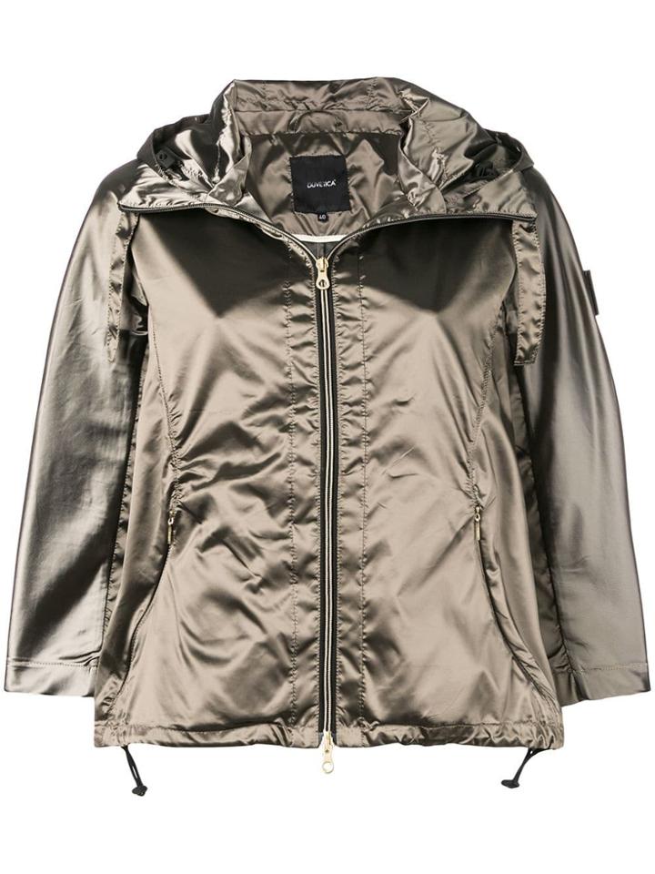 Duvetica Metallic Hooded Jacket - Gold