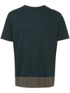 Attachment Short-sleeve Contrast T-shirt - Blue