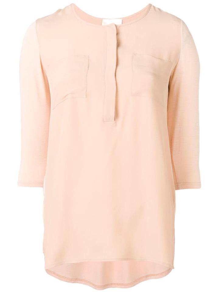 Semicouture Chest Pocket Blouse - Neutrals