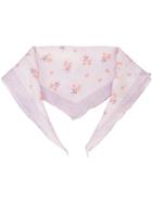 Coach Floral Bow Print Diamond Scarf - Pink & Purple