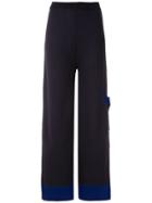 Mara Mac Knit Straight Trousers - Blue