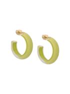 Alison Lou Small Loucite Jelly Hoops - Green