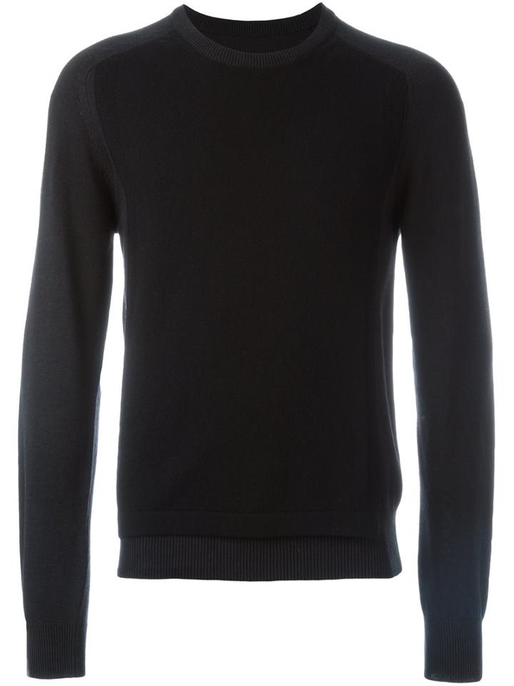 Maison Margiela Colour Block Sweater, Men's, Size: Small, Blue, Cotton/linen/flax/cashmere/wool