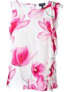 Armani Jeans Tulip Print Ruffle Top