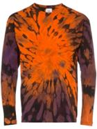 Stain Shade Tie-dye Print Long-sleeved Cotton T-shirt - Multicoloured