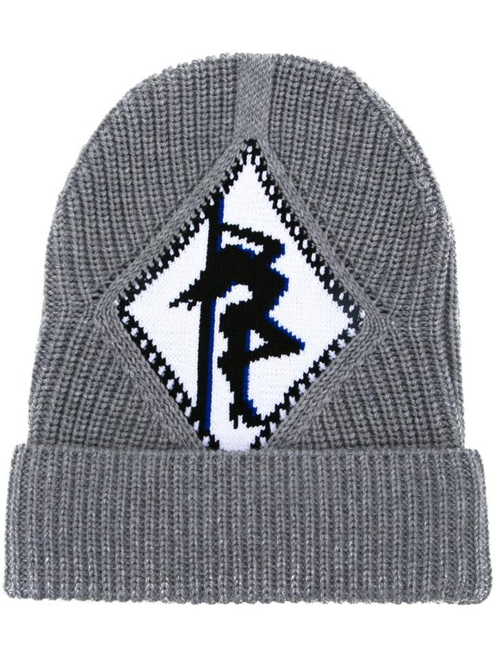 Alexander Wang Argyle Girl Beanie, Grey, Wool/merino