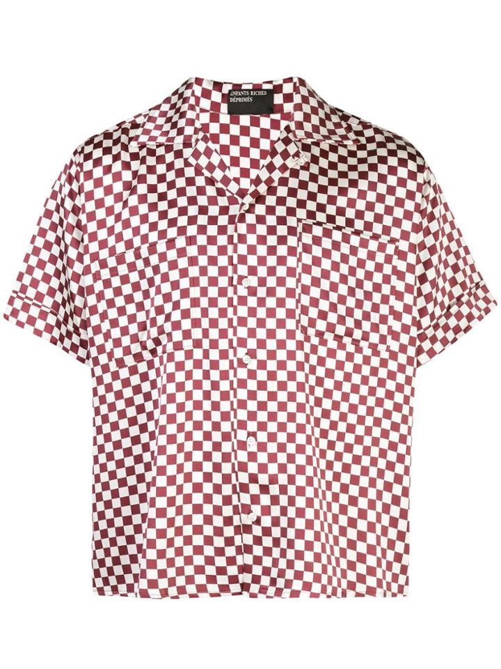 Enfants Riches Déprimés Checkered Open Collar Shirt