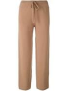 Joseph Drawstring Waist Straight Trousers, Women's, Size: Xs, Brown, Wool