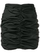Attico Ruched Mini Skirt - Black