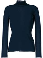 Twin-set - Sheer Fitted Turtleneck Sweater - Women - Polyamide - Xxs, Blue, Polyamide