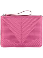 Golden Goose Deluxe Brand Satin Stitched Star Clutch - Pink & Purple