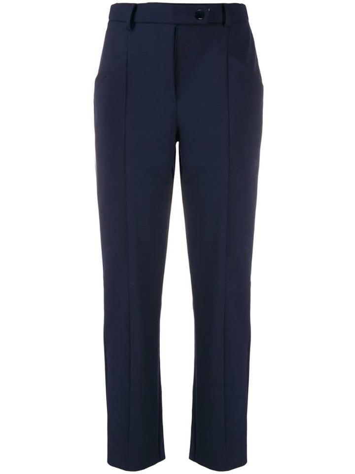 Patrizia Pepe Cropped Trousers - Blue