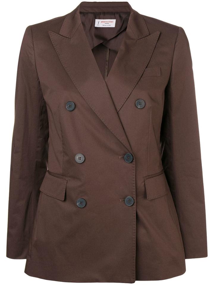 Alberto Biani Double-breasted Blazer - Brown