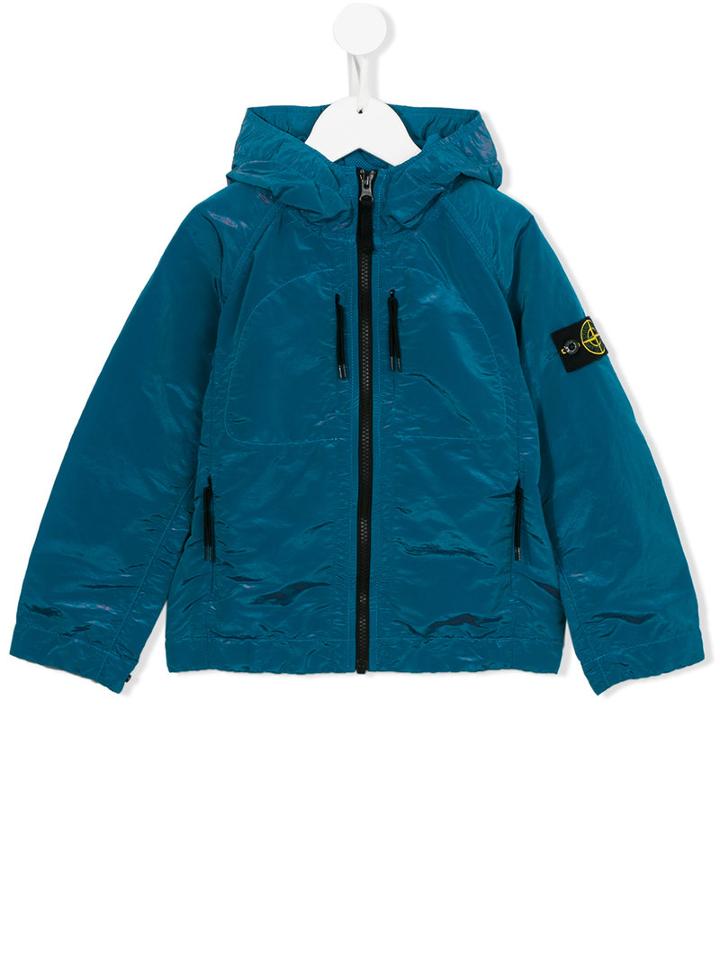 Stone Island Kids Colour Weft Jacket, Boy's, Size: 6 Yrs, Blue