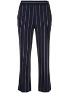 Victoria Victoria Beckham Pinstripe Cropped Trousers - Blue