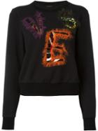 Versace Iconic Sweatshirt, Women's, Size: 42, Black, Cotton/polyamide/spandex/elastane