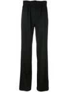 Tomas Maier Belted Wide Leg Trousers, Women's, Size: 4, Black, Viscose/polyamide/spandex/elastane