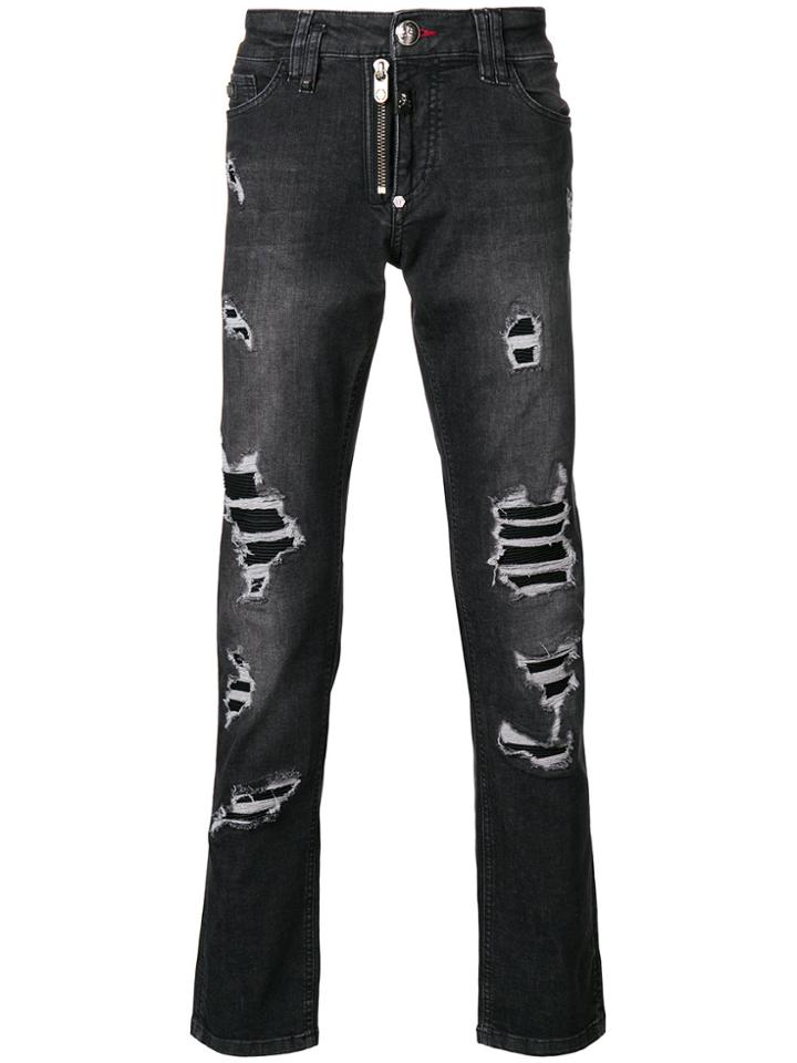 Philipp Plein The Fox Slim Fit Jeans - Grey