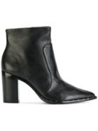 Schutz Pointed Toe Ankle Boots - Black