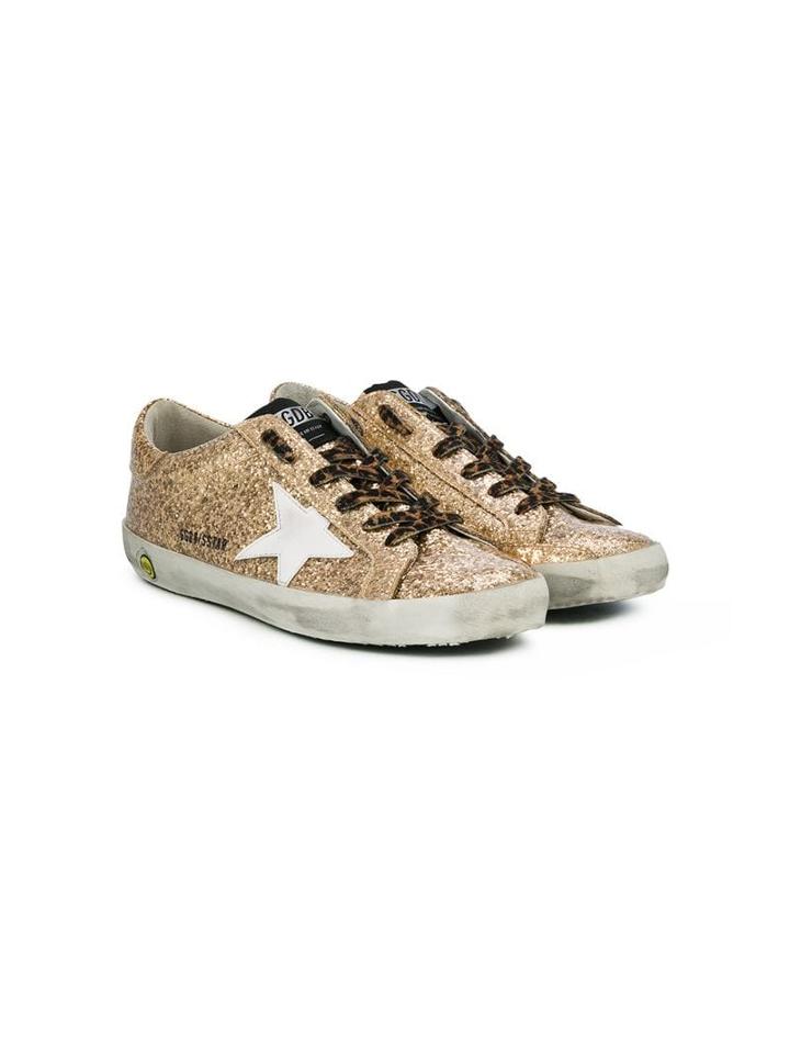 Golden Goose Kids Teen Super Star Glittered Snekaers - Metallic