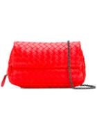 Bottega Veneta Chain Strap Crossbody Bag, Women's, Red, Lamb Skin
