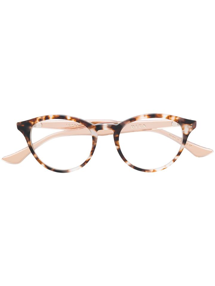 Dita Eyewear Cat Eye Topos Glasses - Brown