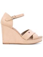 Tommy Hilfiger Wedge Buckled Sandals - Nude & Neutrals