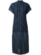 Zucca - Dots Print Dress - Women - Cotton - L, Blue, Cotton