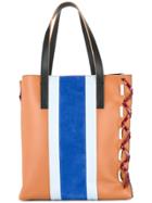 Marni Stripe Accent Tote Bag - Brown