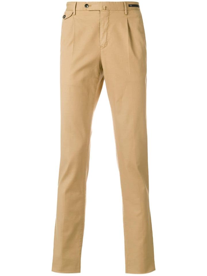 Pt01 Classic Fitted Trousers - Neutrals