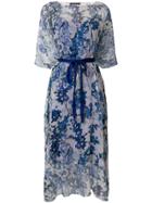 Max Mara Floral-print Dress - Blue