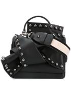 No21 - Studded Knot Tote - Women - Leather/metal - One Size, Black, Leather/metal