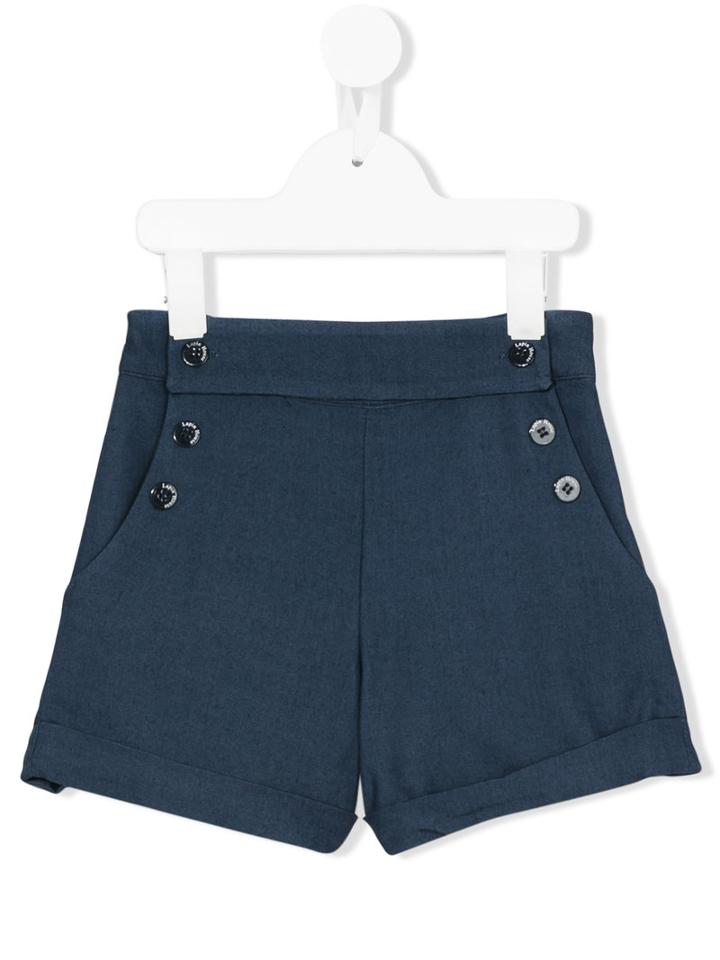 Lapin House - Double-buttoned Shorts - Kids - Spandex/elastane/tactel/viscose - 6 Yrs, Blue