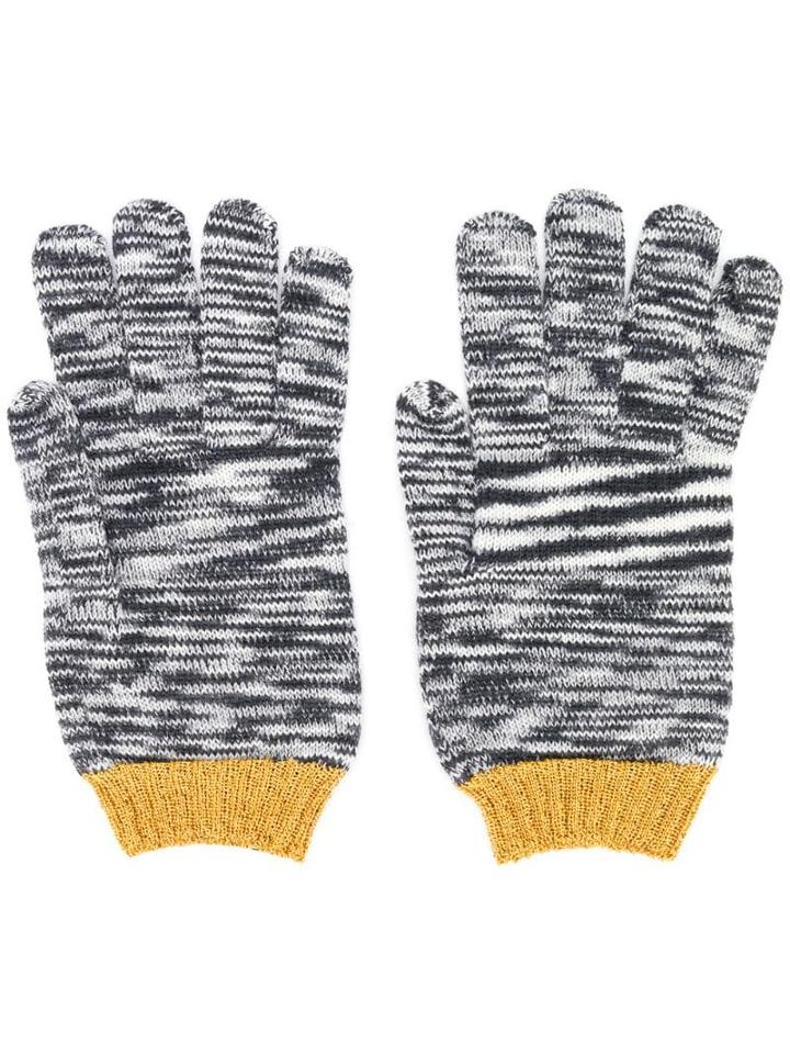 Missoni Ribbed Gloves - Grey