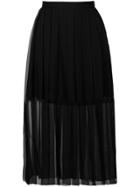 Rochas Pleated Layer Skirt - Black