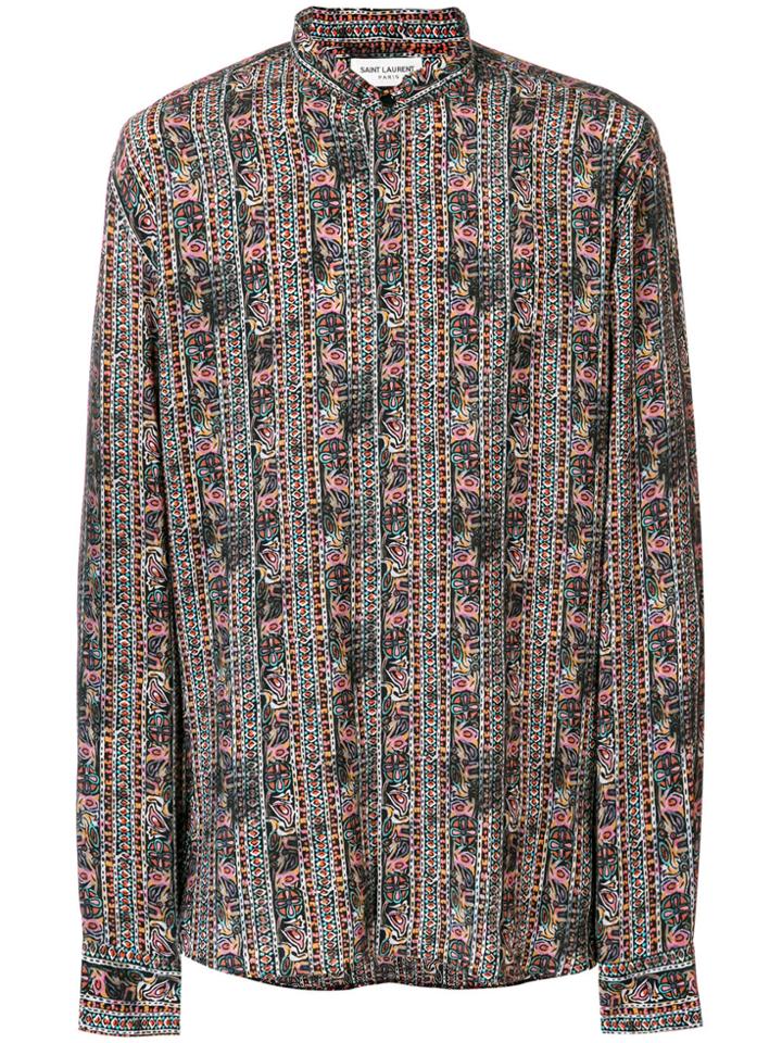 Saint Laurent Tunisian Collar Shirt - Multicolour