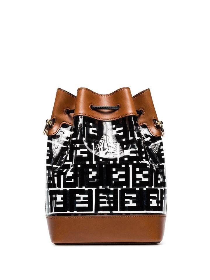 Fendi Mon Tresor Ff Printed Bucket Bag - Brown