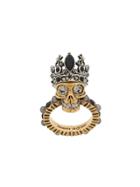 Alexander Mcqueen Queen Skull Ring - Gold