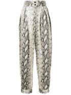 Philosophy Di Lorenzo Serafini Python Print Trousers - Neutrals