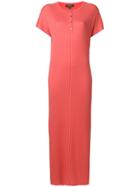 N.peal Ribbed Maxi Knit Dress - Yellow & Orange